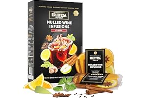 FRUITEZA FRUIT INFUSIONS Mulled Wine Spice Kit, Mulling Spices for Wine & Apple Cider (Pack of 10) Mulling Spice & Fruit Infusion Gift Box Set for Gluhwein, Glogg, Mulled Drink, Sangria - Spiced Wine Cocktail Set (Classic)