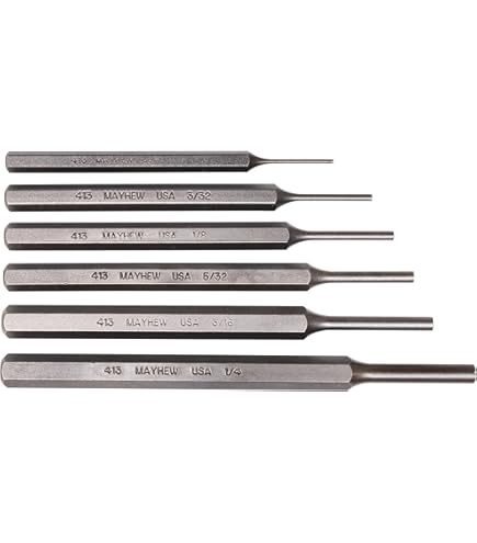 Mitutoyo 985-118 Drive Pin Punch Set, X-Large, 8
