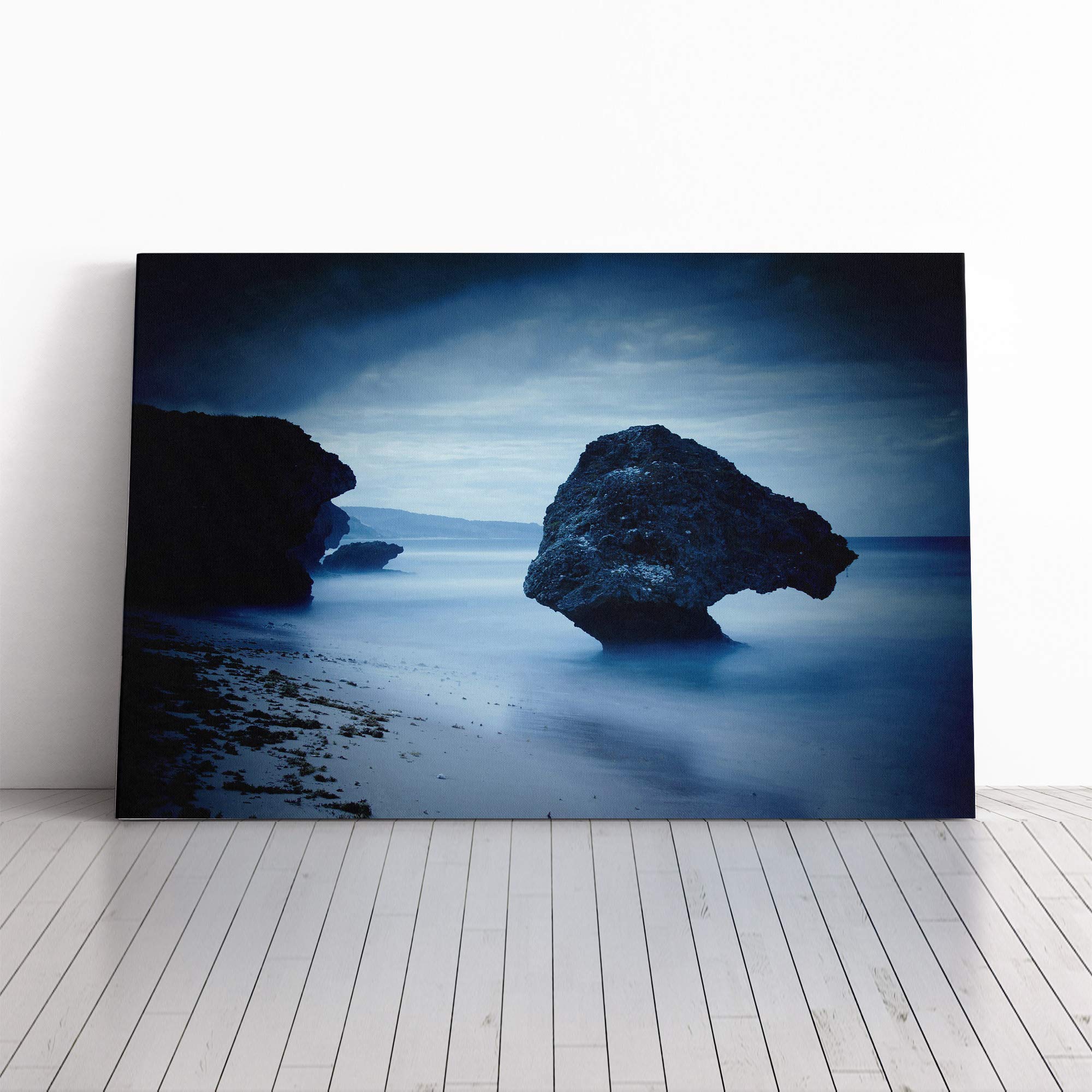 Seascape Barbados Beach Vol.3 Canvas Print | Gallery Wrapped 30mm Frame Wall Art | 20x14 inches | Ready to Hang | Modern Seascape Picture | Living Room Bedroom Lounge Office