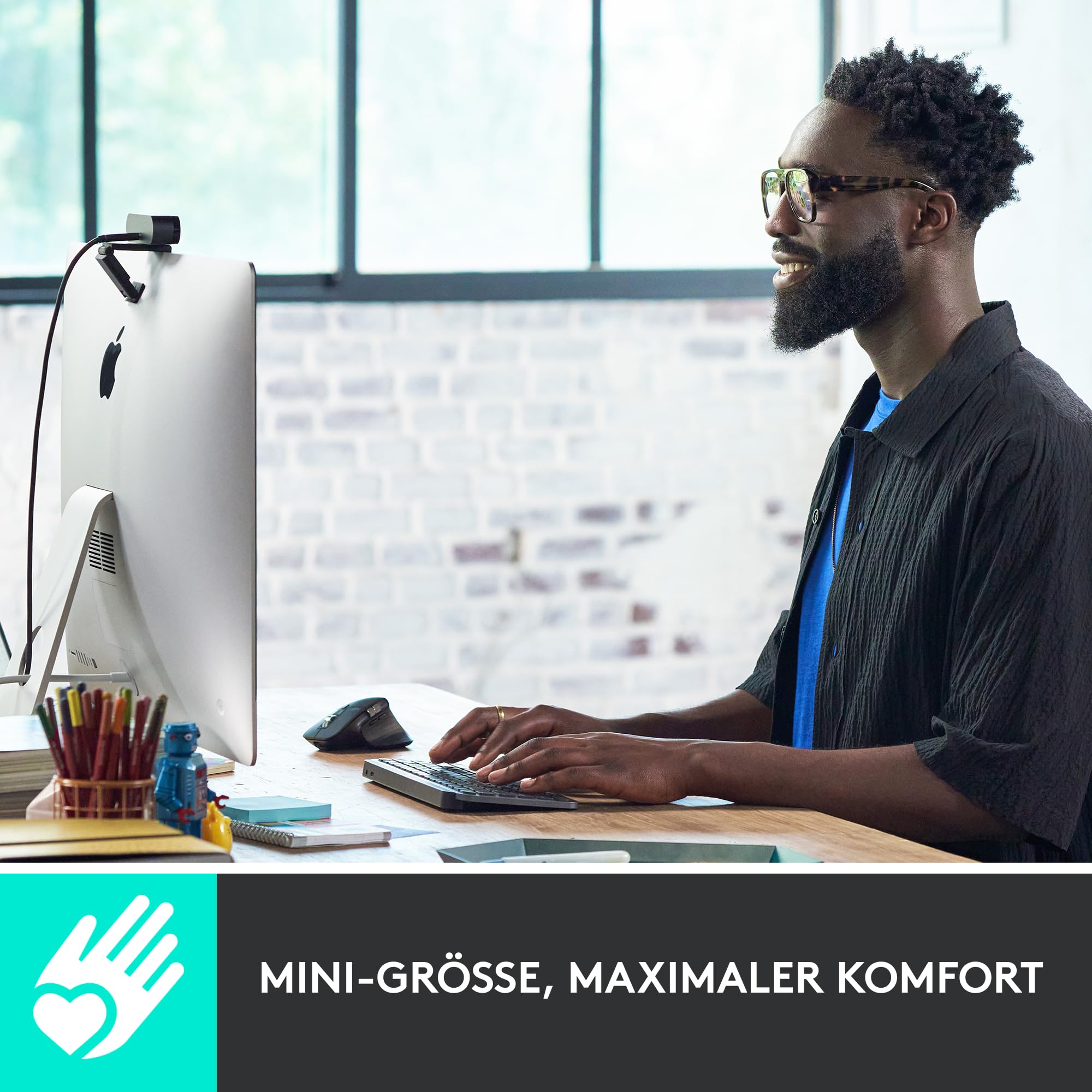 Logitech MX Keys Mini Kabellose Tastatur, Kompakt, Bluetooth, Hintergrundbeleuchtung, USB-C, Kompatibel mit Apple macOS, iOS, Windows, Linux, Android, Metallgehäuse - Dunkelgrau 3