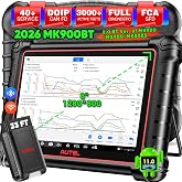 Autel MaxiCOM MK900BT Scanner, 2026 MK900-BT 8in V2.0 Bidirectional Diagnostic Tool, CANFD DoIP, 33FT BT of MK900 MX900 MK808S MK808BT PRO MX808S MK808Z, 40+ Reset, 3K+ Active Tests, All Sys Scan, FCA