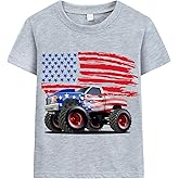 DDSOL Boys 4th of July Shirts American Flag T-Shirts Kids Patriotic Tops Tees 1-10 Years
