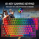 Snpurdiri 60% Wired Gaming Keyboard 61 Keys True RGB Backlit Ultra-Compact view 3