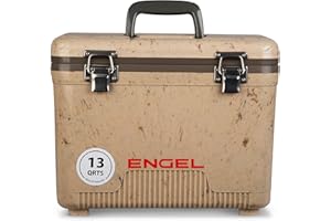 ENGEL 13qt Leak-Proof, Air Tight, Drybox Cooler and Small Hard Shell Lunchbox for Men and Women