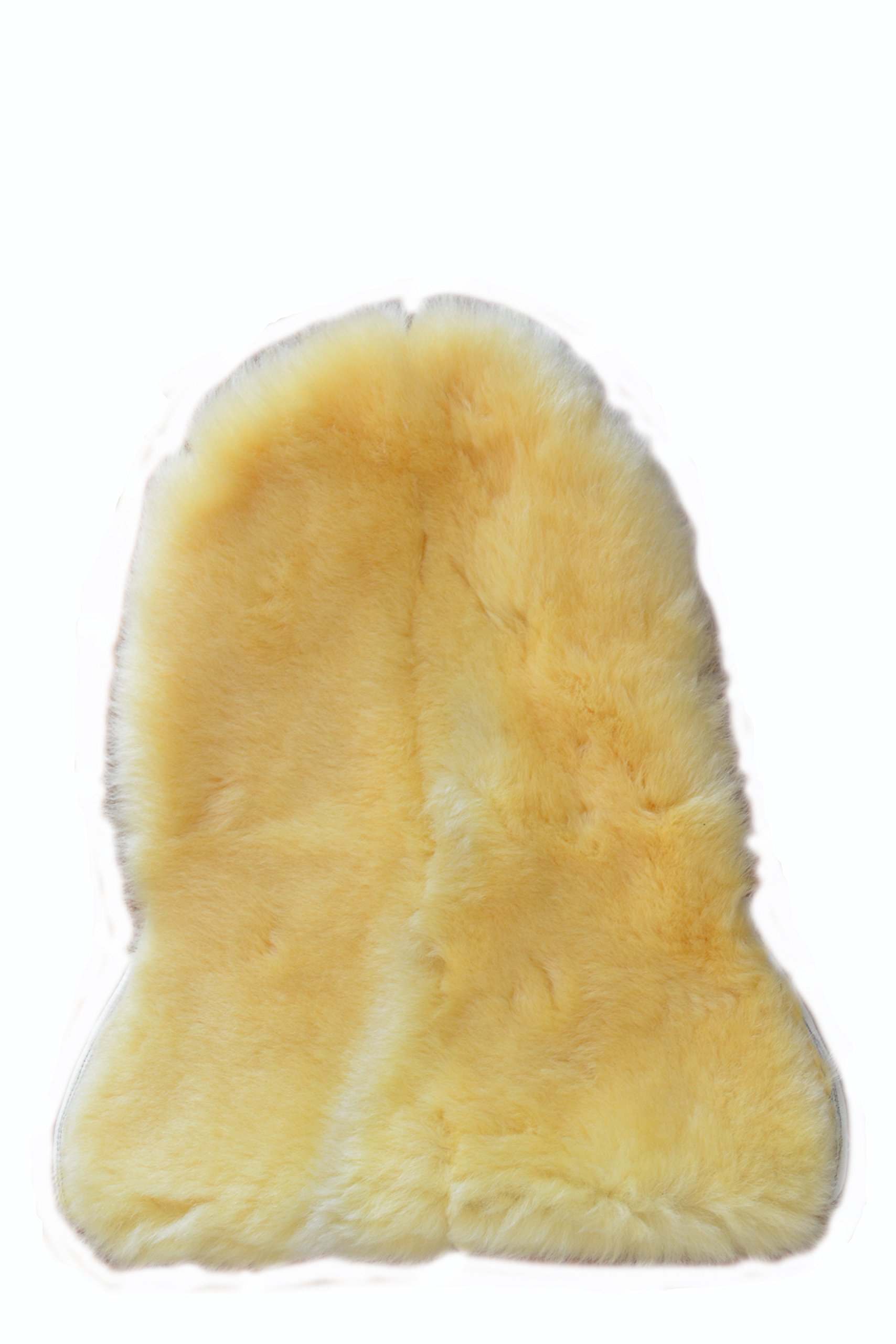 Meryno Real Sheepskin Fleece Horse Saddle Seat Medical (Medium, yellow)
