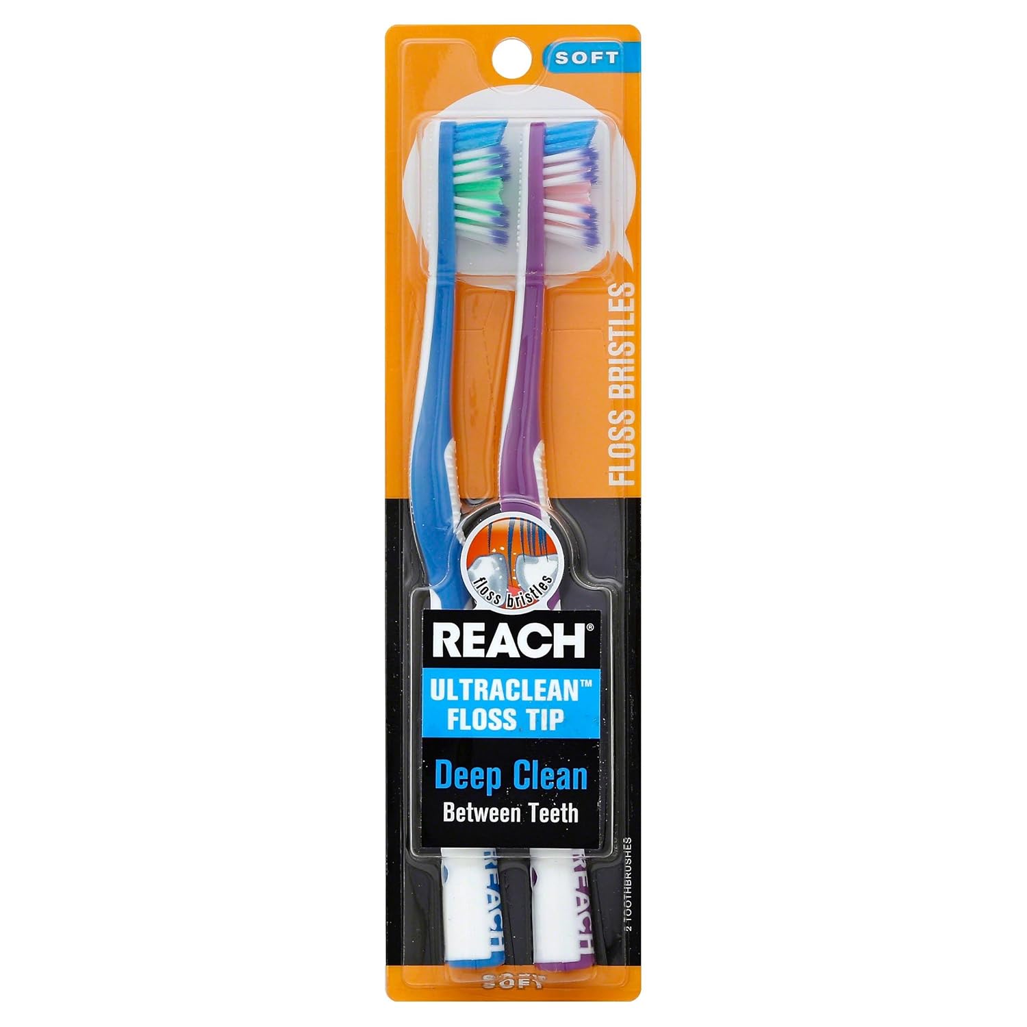 Reach Toothbrush, Ultra Clean Floss Tip, Soft, 2 Pack Beauty