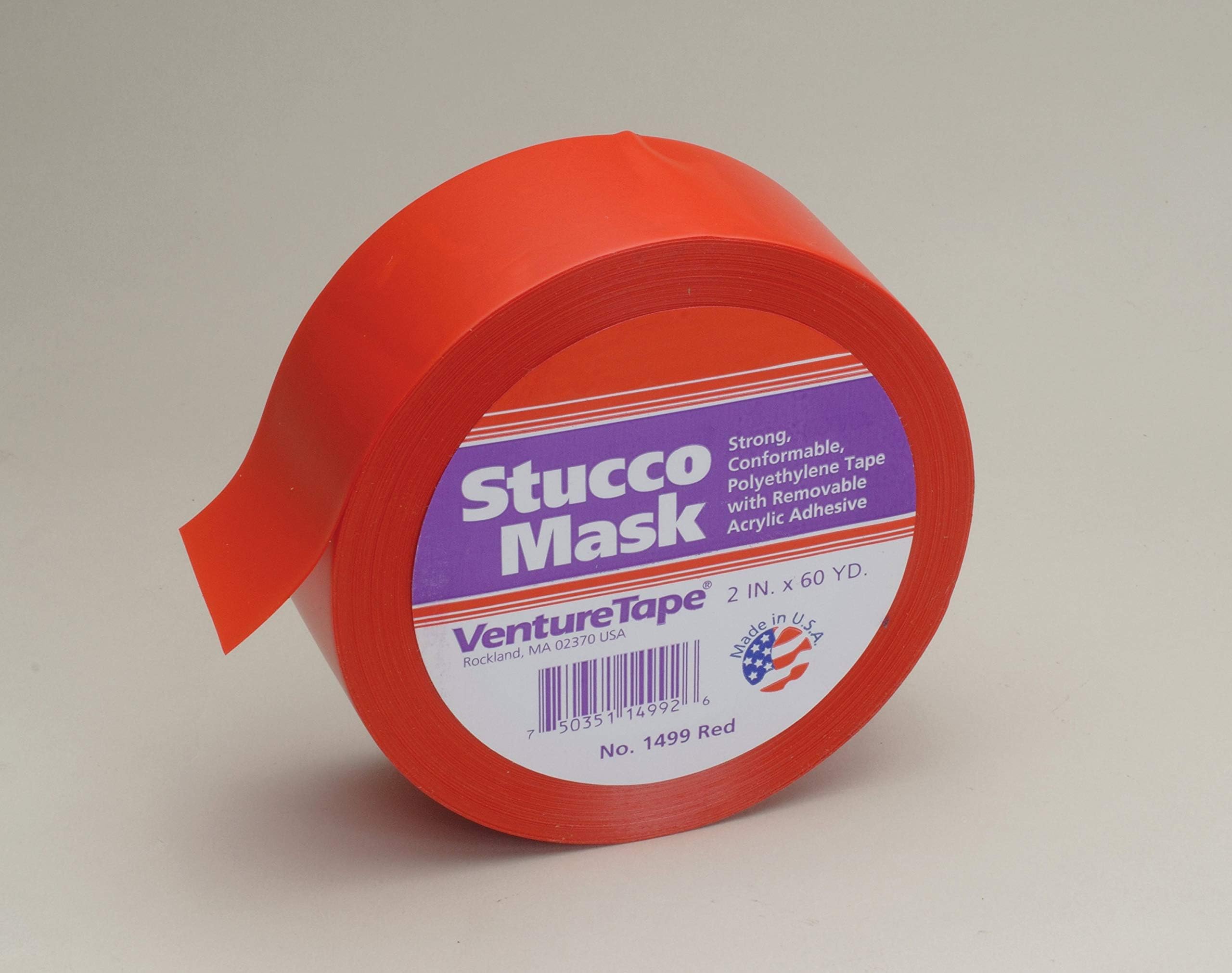 3M Venture Tape PE Stucco Tape 1499, Red, 48 mm x 55 m