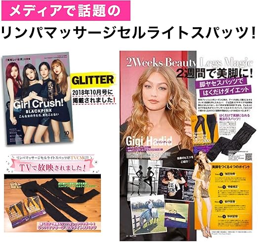 Amazon Co Jp メーカー正規品 リンパマッサージセルライトスパッツ 着圧タイツ 着圧スパッツ セルライト除去 レディース ぴっちり ふくらはぎ グレー M Lサイズ 服 ファッション小物