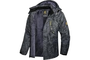 Keevoom Men's Waterproof Ski Jacket Winter Warm Snow Coat Windproof Mountain Raincoat Snowboarding Hooded Jackets for Mens