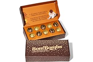 Bombombs Hot Chocolate Bombs, Classic Milk Chocolate Cocoa Bomb Gift Set, Includes 2 Flavors; Caramel Candy and Fudge Brownie