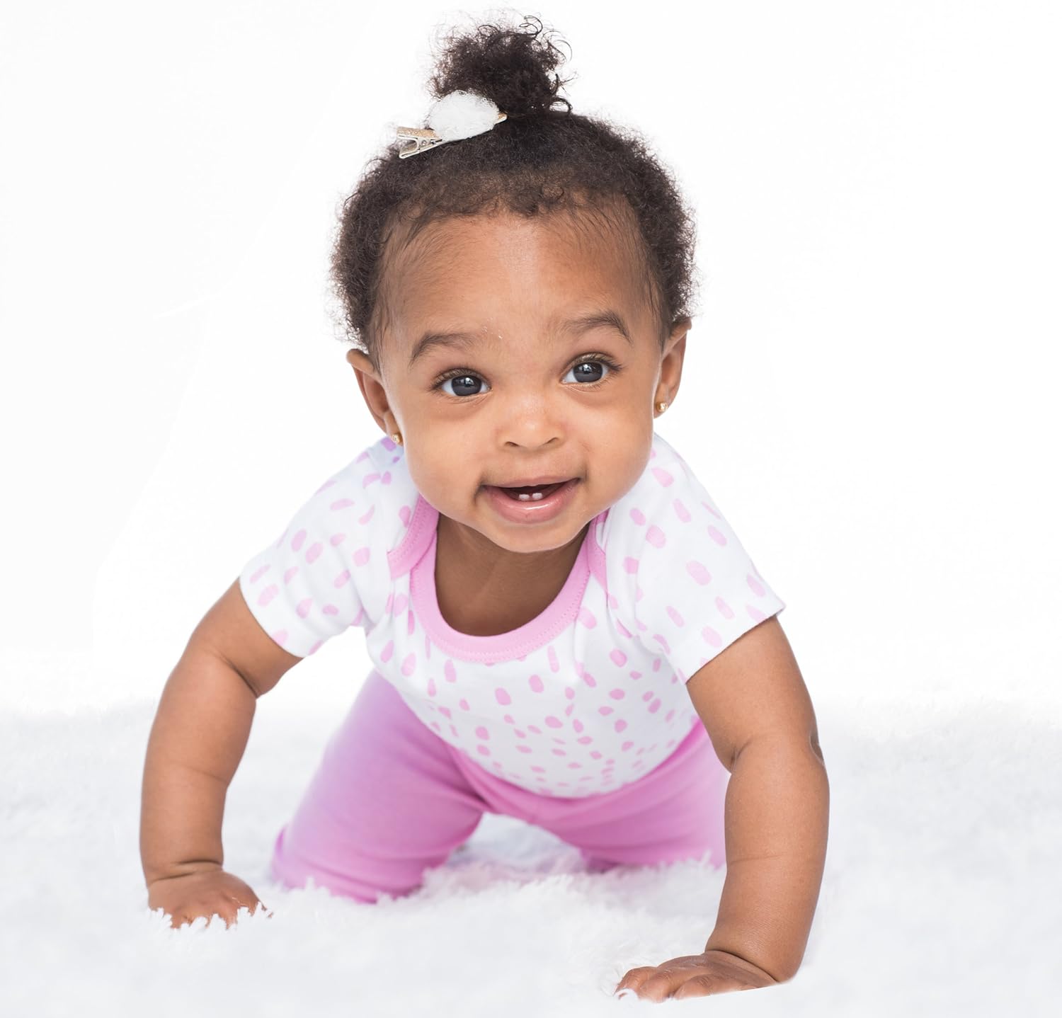 Lamaze Baby Girls Organic 4 Pack Pants: Clothing