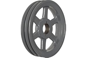 TB Woods 2BK90 FHP QT Bushed V-Belt Sheave, B Belt Section, 2 Grooves, QT Bushing required, Cast Iron, 8.75" OD, 2860 max rpm