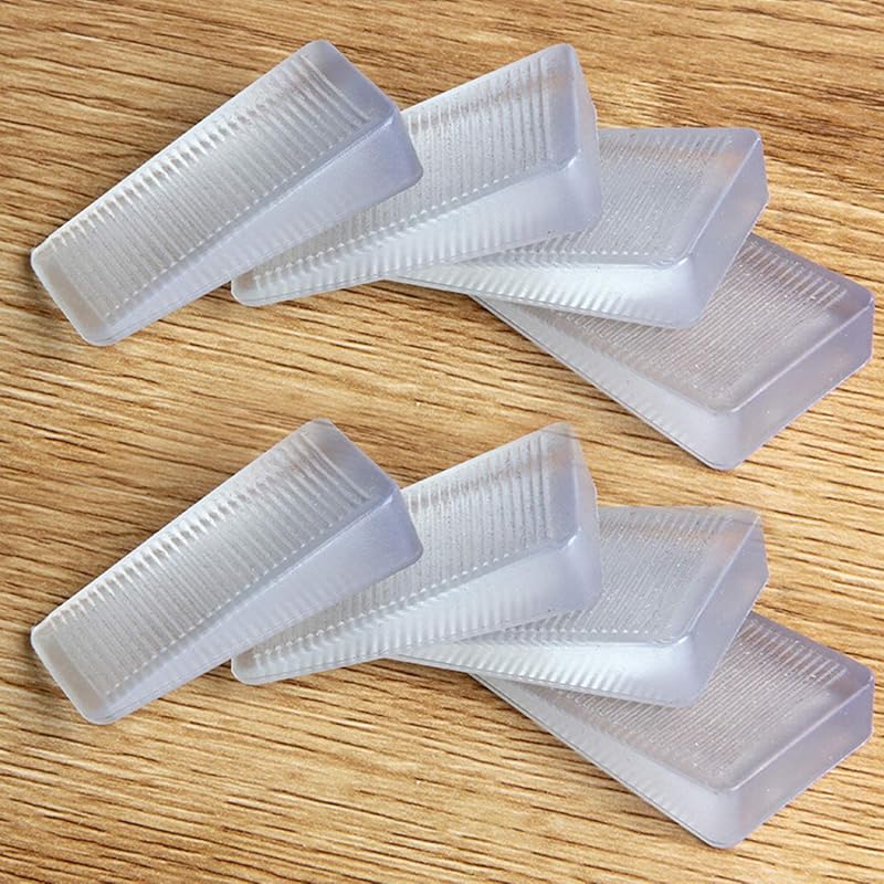 Tahikem 8 Pcs Plastic Clear Table Leveling Shims Wedges 50x30x2/10mm