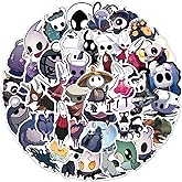 50PCS Hollow Knight Stickres for Kids Teens Halloween Stickers for Water Bottles Laptop Luggage Waterproof Vinyl Decals Reward Stickers(Gray)