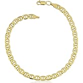 Kooljewelry 14k Yellow Gold Filled Mariner Link Chain Bracelet (5 mm, 8.5 inch)
