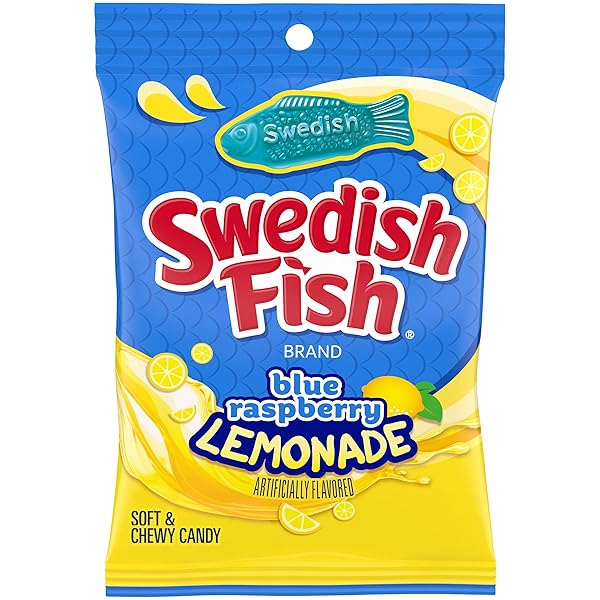 SWEDISH FISH BLUE RASPBERRY LEMONADE SOFT & CHEWY...
