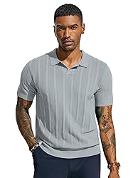 PJ PAUL JONES Mens Knit Polo Shirts Textured Golf