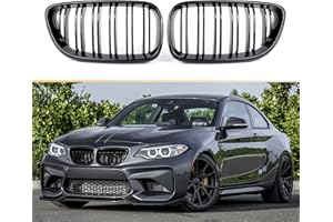 QITIAN F22 Grille, ABS Front Replacement Kidney Grill for 2 Series F22 F23 F87(M2) Gloss Black