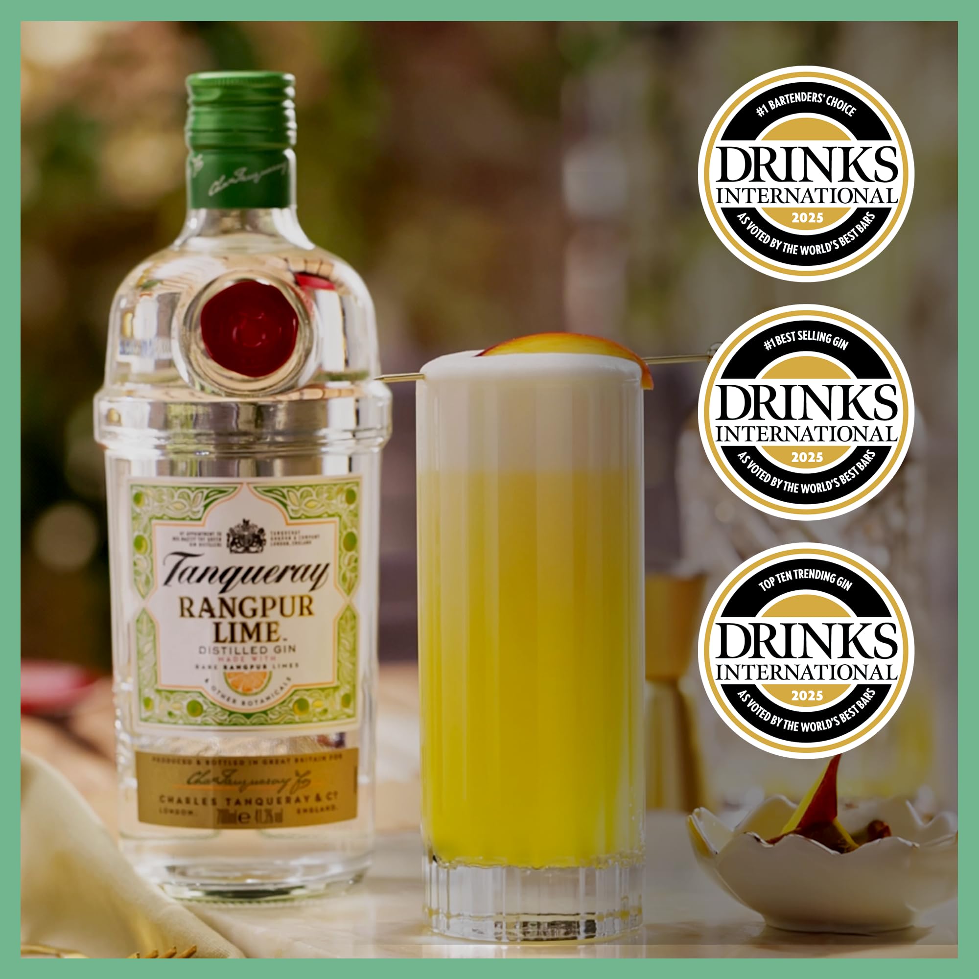 Tanqueray Rangpur Lime, Destillierter Gin, mit Zitrusfrische, aromatisiert, 5-fach destilliert auf englischem Boden, 41,3% Vol, 700ml Einzelflasche 6