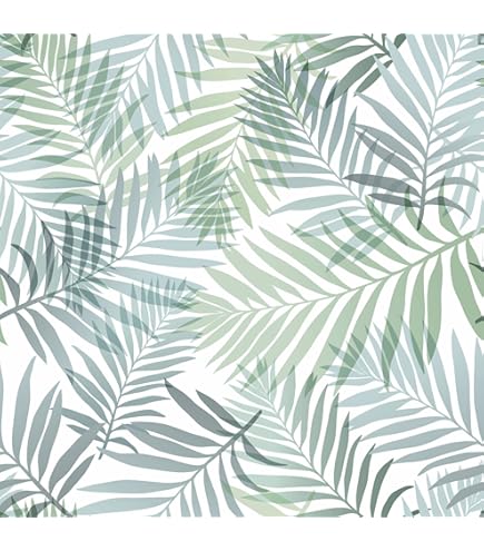Palmページ NextWall Navy Blue Tropical Fan Palm Vinyl Peel and Stick