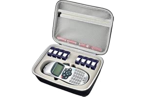 ALKOO Case Compatible with DYMO LetraTag LT-100H Handheld Label Maker Machine, Holder for Labeler Makers Printer Machine & Labeling Tapes Refills, with Mesh Pocket for Accessories- (Grey Sponge)