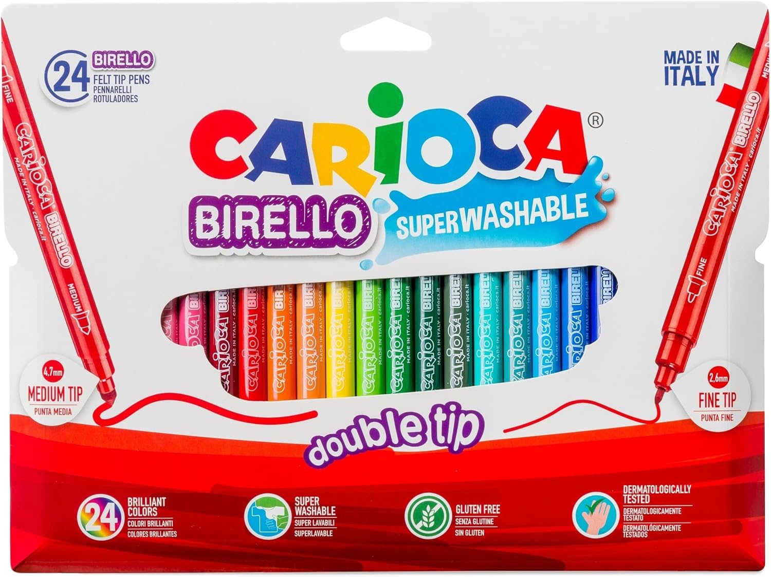 Carioca A53512024 - Pack de 24 rotuladores: Amazon.es: Oficina y papelería