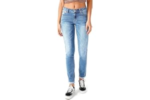 RHODANTHE Women's Ripped Boyfriend Jeans Stretch Skinny Jean Trendy Distressed Straight Leg Jeans with Holes