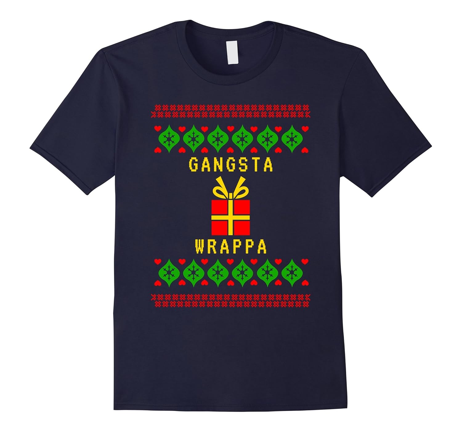 Gangsta Wrappa T-Shirt Ugly Christmas Funny With Gift Box-ANZ