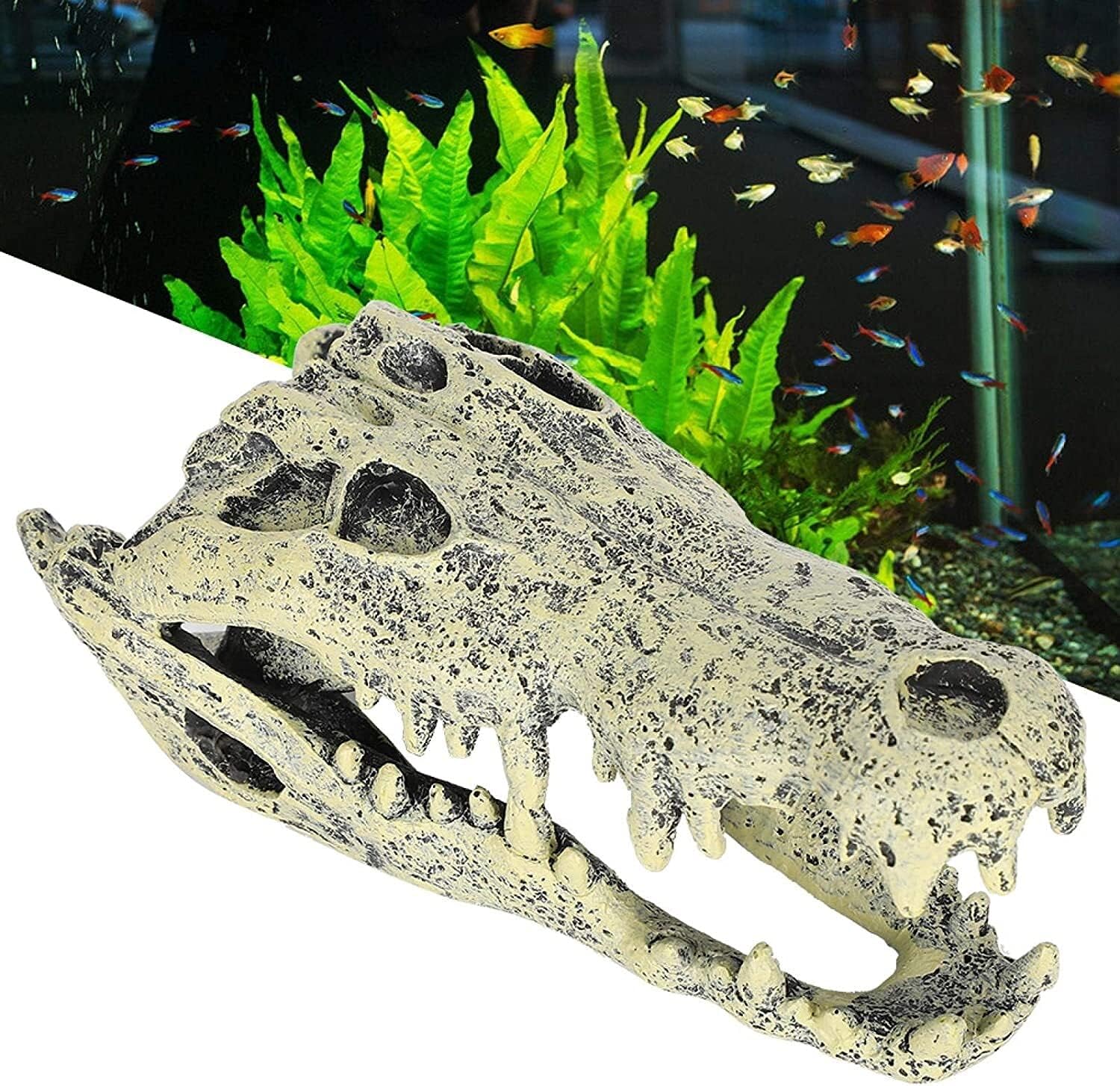 HJSZM Aquarium Skull Ornament, Aquarium Simulation Skull Ornament