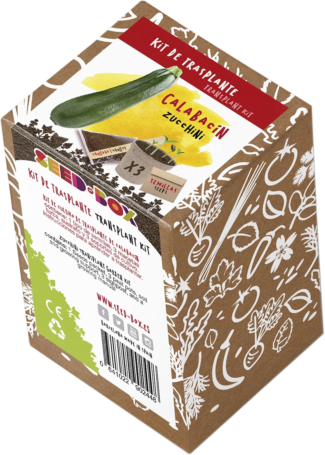 SeedBox KTKPP Huerto Urbano kit trasplante de pipas, para niños ...