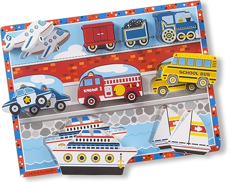 melissa and doug wooden vehicles maze puzzle