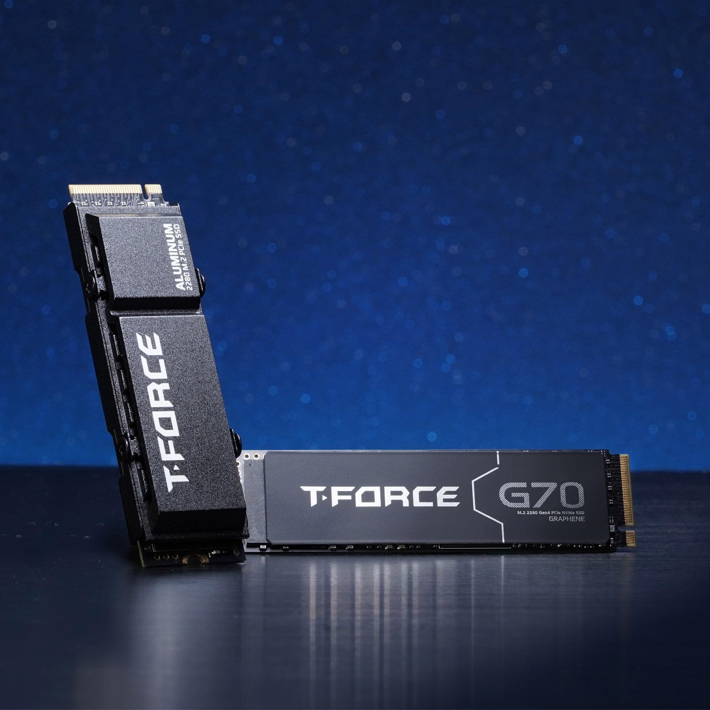 TEAMGROUP T-Force G70 PRO Graphene Heatsink 2TB DRAM SLC Cache 3D TLC NAND NVMe InnoGrit PCIe Gen4x4 M.2 2280 Gaming Internal SSD Works with PS5 Read/Write 7400/6800 MB/s TM8FFH002T0C129