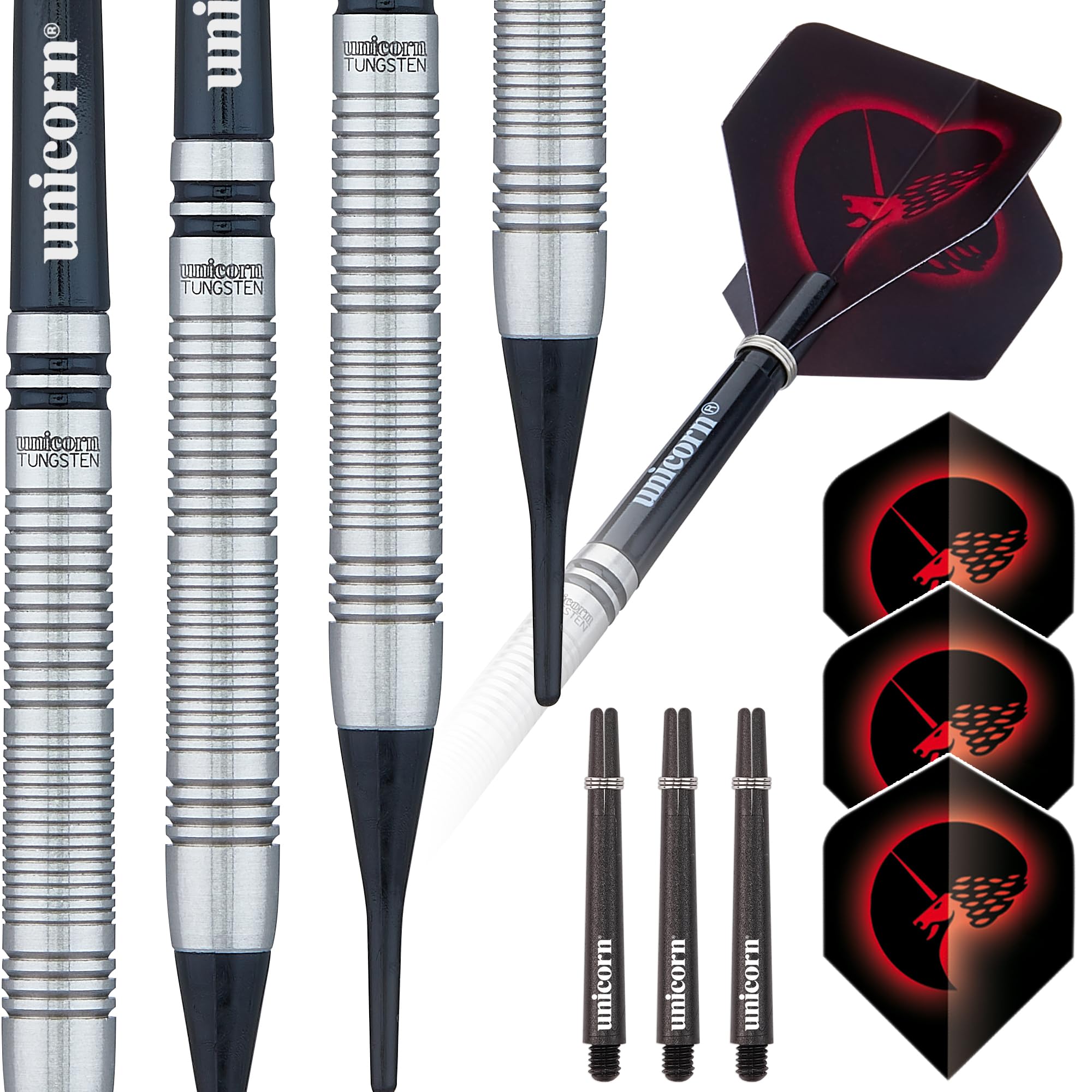 Unicorn Soft Tip Darts Set | Core Tungsten Barrels| Style 2 | 20 g