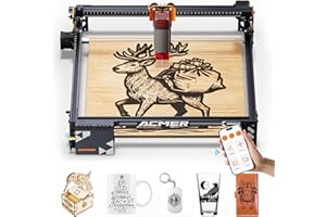 ACMER Laser Engraver Machine, P1 S Pro 10W(10000mW) Cutting Machine 380x370mm Large Area, WiFi Control, Engraves Wood Acrylic Leather Glass Metal for DIY, Crafts & for Small Business