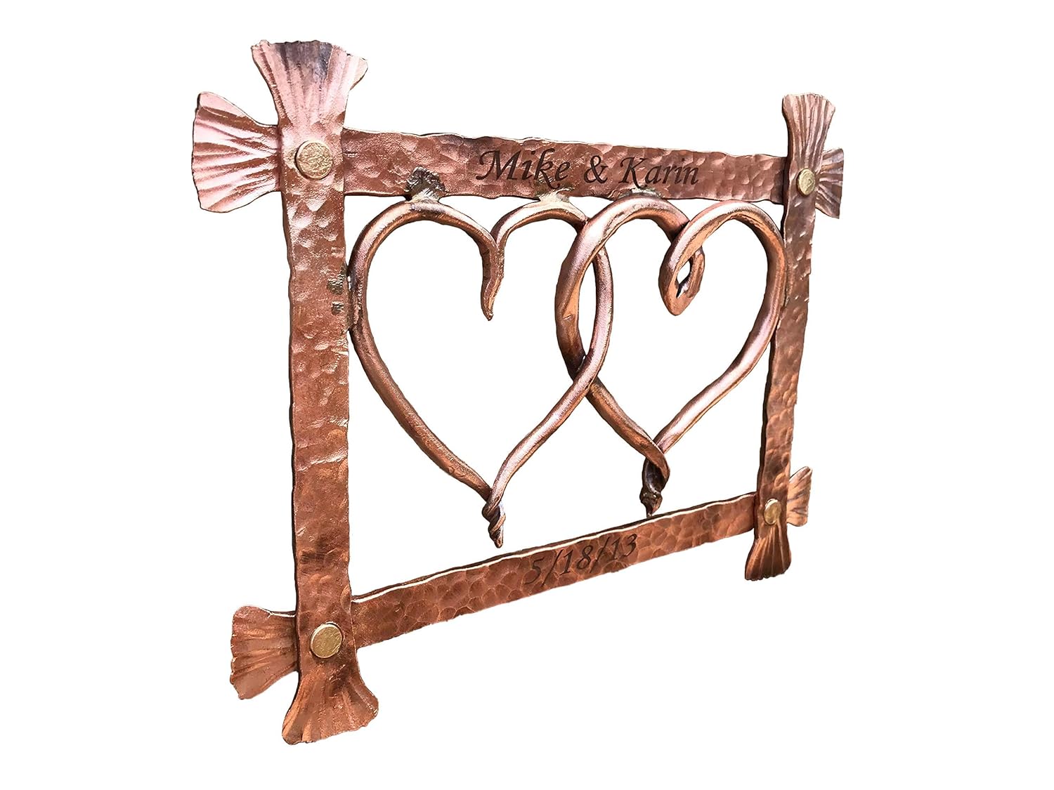 Amazon Com Copper Hearts Copper Frame Copper Heart Copper Gift For Him Copper Anniversary 7 Year Anniversary Copper Gift Copper Decor 7th Anniversary Handmade