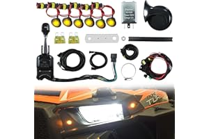 Universal UTV ATV Turn Signal Kit with Column Turn Switch Wide Compatible with Polaris, Pioneer, Talon, Can-Am, Kawasaki, Arc