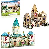 PicassoTiles 70pc Middle Age Medieval and Castle Theme Tile 2in1 8 Character Action Figures Magnet Tiles Building Block Pretend Magnetic Play Fine Motor Skill STEM Educational Construction Age3+ PTQ01