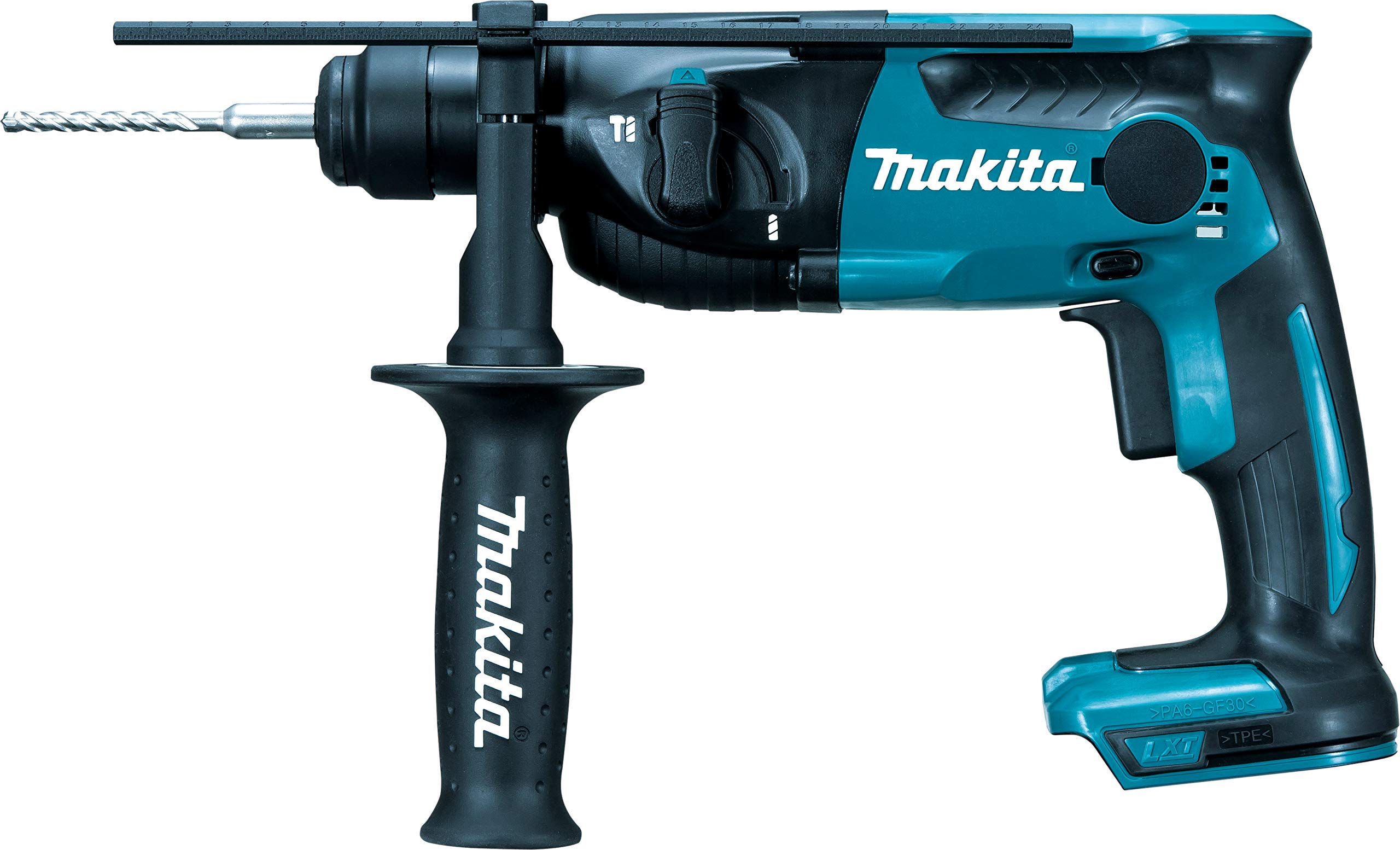 Makita DHR165ZJ 18V Li-Ion LXT Rotary Hammer Drill, 16mm, Blue, Supplied in Makpac Case - Batteries and Charger Not Included