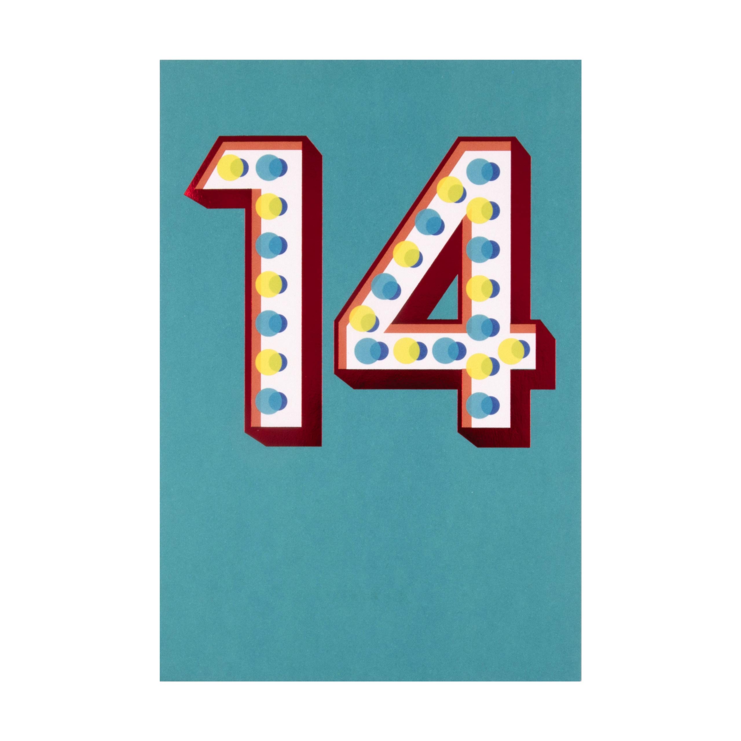 Age 14 Birthday Card from Hallmark - Foil Design