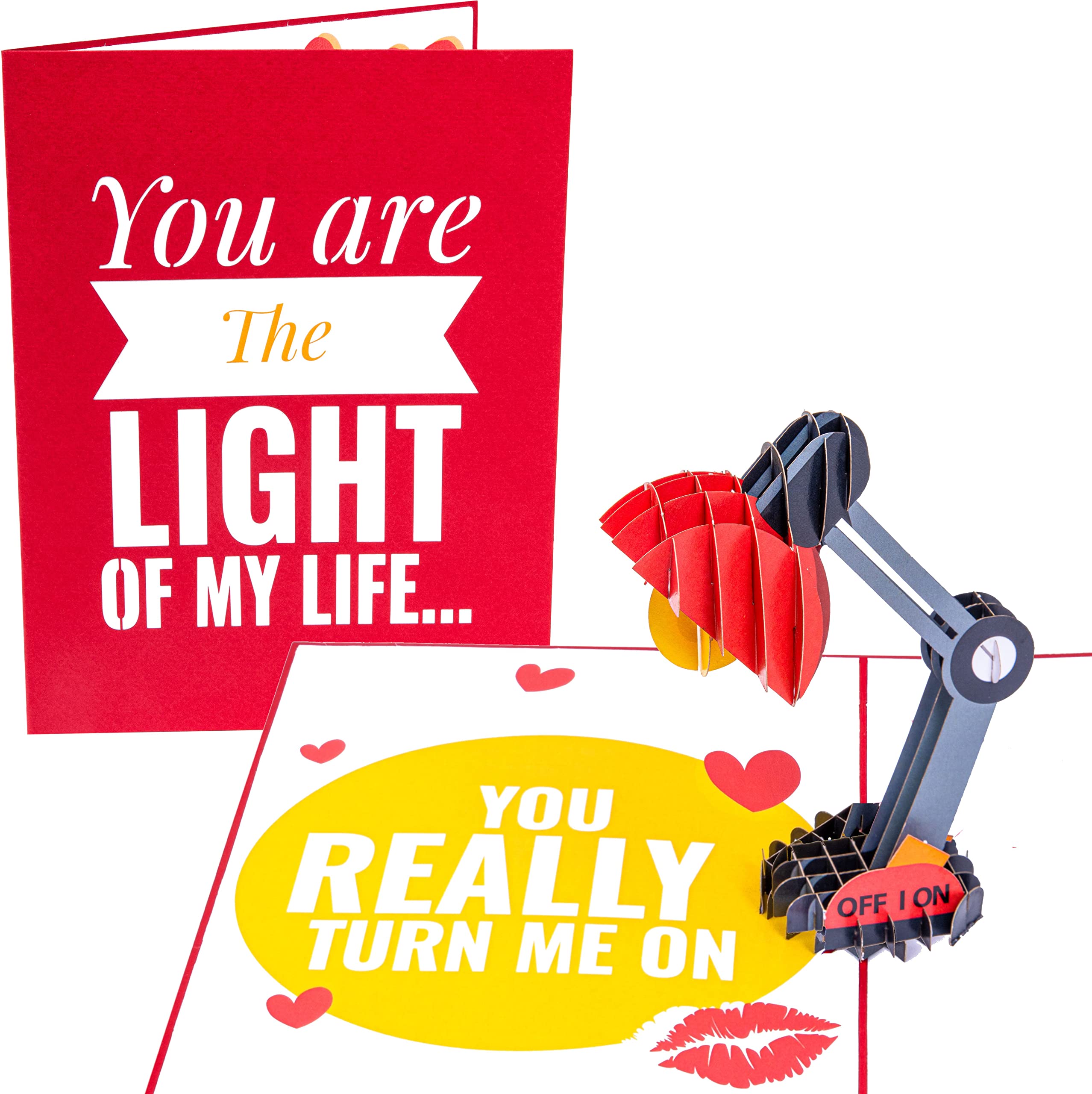 PopLife® Naughty Light of My Life 3D Pop Up Card - Valentine’s Day, Happy Birthday, Anniversary Surprise, Just Because - for Husband, for Wife, for Girlfriend, for Boyfriend, for Him, for Her