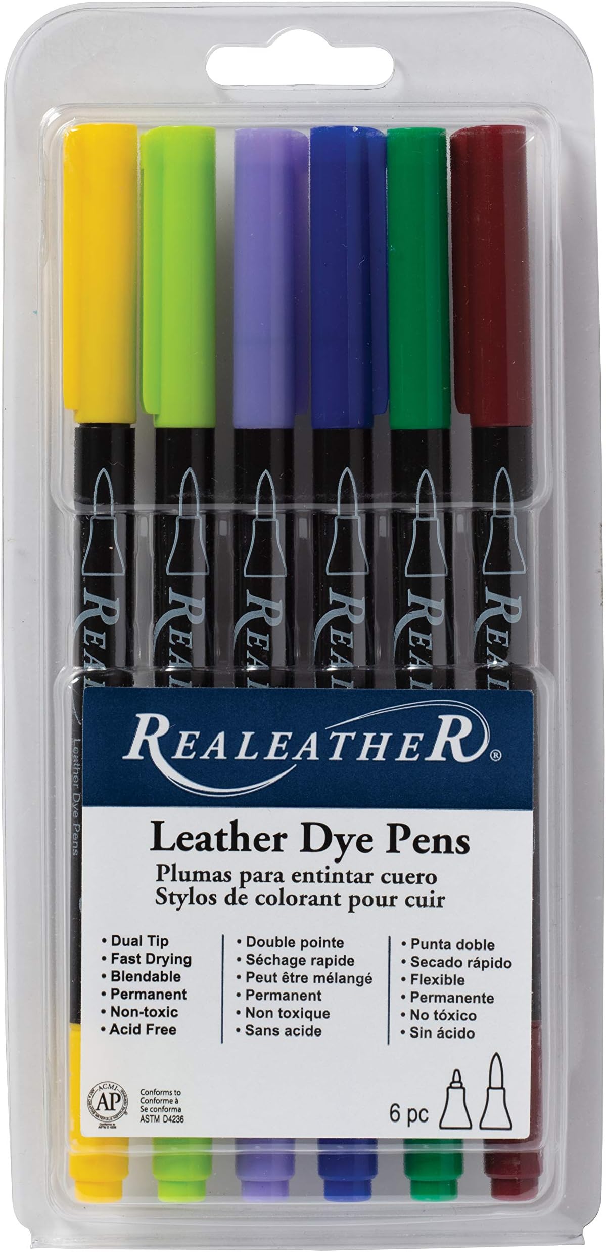 Leather Dye Pens, Landscape, 6-Pack