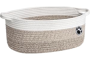 Goodpick Gift Basket for Baby, 13.6"x 10" x 6" Woven Storage Baskets for Dog, Cotton Rope Baskets for Nursery, Storage Bins w