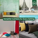 Rohi Waterproof Outdoor Cushions 4 Pack 18x18 Dark Green with Inserts view 6