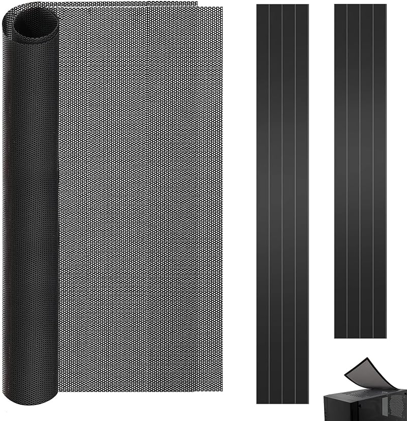 Pizsieat 2 Pack 400x300mm PVC Dust Filter DIY for PC with Magnetic Strips