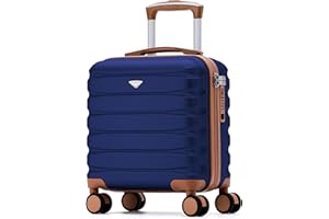 Flight Knight Carry On Suitcase 16.25x13.5x8 Hardside TSA Lock & USB Port Lightweight Luggage Silent Double Spinner Wheels Maximum Underseat Carry-On Bag For Virgin & South West Approved Airlines