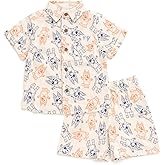 Bluey Cotton Gauze Matching Family Outfits Dress & Button Down Shirt & Shorts Infant to Little Kid Sizes (12 Months - 7-8)