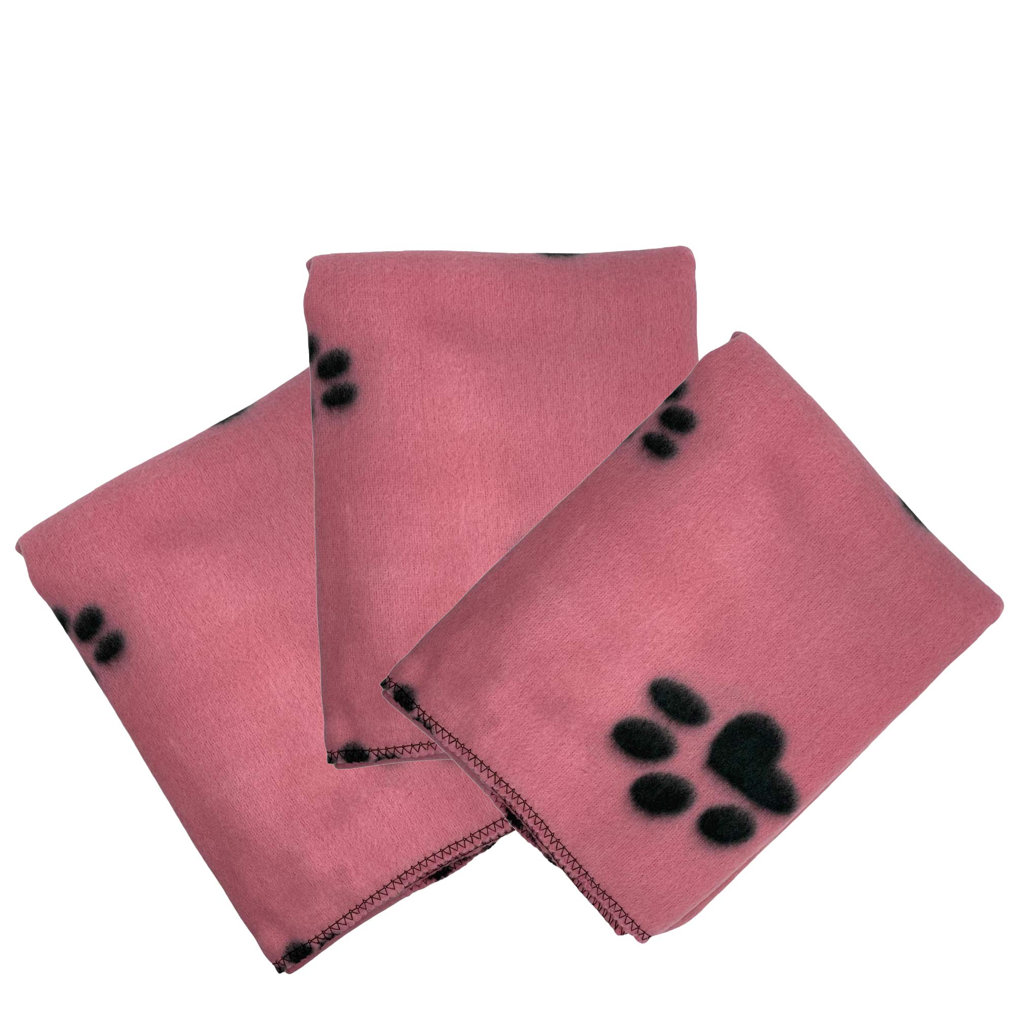Dog Puppy Cat Fleece Soft Pet Blanket Suitable for Cat kitten Dogs & Puppies XL Size Pack of 2 & Medium Size Pack of 3 (Pack of 3 Pink 70CM X 73CM)