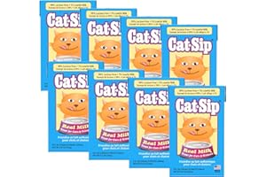 PetAg Cat-Sip Real Milk Treat - 8 oz, 8 Pack - Ready-to-Feed Snack for Cats & Kittens - Easy to Digest with 99% Lactose-Free, Low-Fat Grade A Milk - Encourages Hydration - Promotes Eye & Heart Health