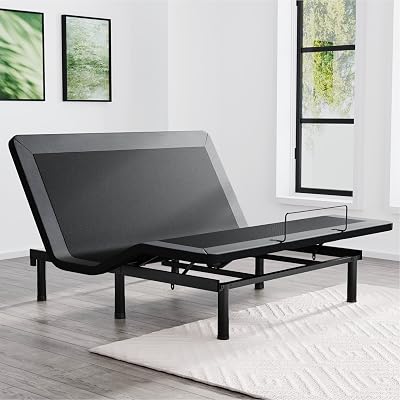 SunsGrove California King Adjustable Bed Frame with Wireless Remote, Zero Gravity, Head & Foot Incline, Anti-Snore, Memory Presets, Quiet Motor, Electric Bed with Adjustable Leg Heights