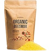 Organic Beeswax Pellets | Beeswax for Candle Making, Wax Food Wraps, Furniture Polish, Lip Balm Making | Food Grade, 100% Pure, Yellow Beeswax Pastilles | 1 LB